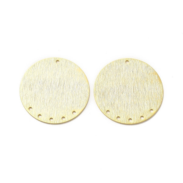 

PandaHall Brass Chandelier Component Links, Cadmium Free & Lead Free, Flat Round, Real 24K Gold Plated, 25x0.5mm, Hole: 1mm Brass Flat Round