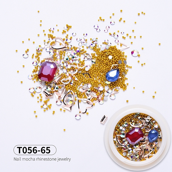 

PandaHall Rhinestone & Alloy Cabochons, with Glass, Nail Art Decoration Accessories for Women, Mixed Shape, Golden, 0.8~10x0.8~8x0.3~4mm..., Multicolor