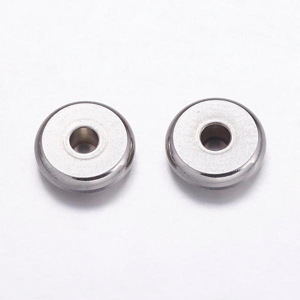 

PandaHall 304 Stainless Steel Beads, Drum, Stainless Steel Color, 8x2mm, Hole: 1.8mm 304 Stainless Steel Drum
