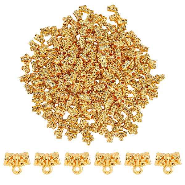 

PandaHall SUPERFINDINGS 600Pcs Dangle Bails Beads Plastic Tube Bails Spacer Bead with Loop 10x12mm European Charm Hanger Links Connectors...