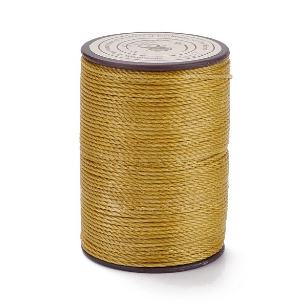 

PandaHall Round Waxed Polyester Thread String, Micro Macrame Cord, Twisted Cord, for Leather Sewing Stitching, Dark Goldenrod, 0.8mm, about...
