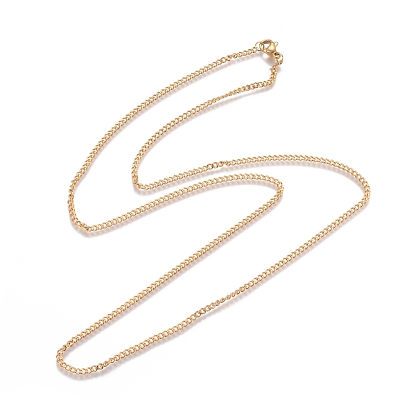 

PandaHall Unisex Vacuum Plating 304 Stainless Steel Curb Chain/Twisted Chain Necklaces, with Lobster Claw Clasps, Golden, 23.4 inch(59.5cm)...