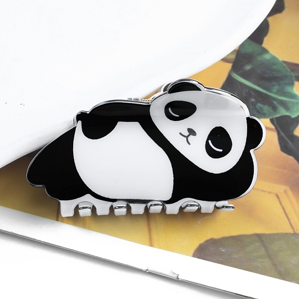 

PandaHall Cute Panda Shape PVC Claw Hair Clips, Hair Accessories for Women & Girls, White, 85x40mm PVC Panda White