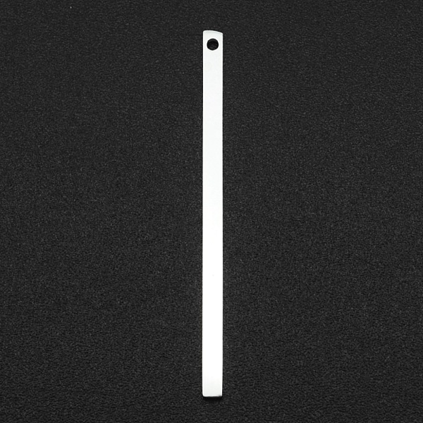 

PandaHall 201 Stainless Steel Pendants, Laser Cut, Bar, Stainless Steel Color, 34.5x2x1mm, Hole: 1.2mm 201 Stainless Steel Others