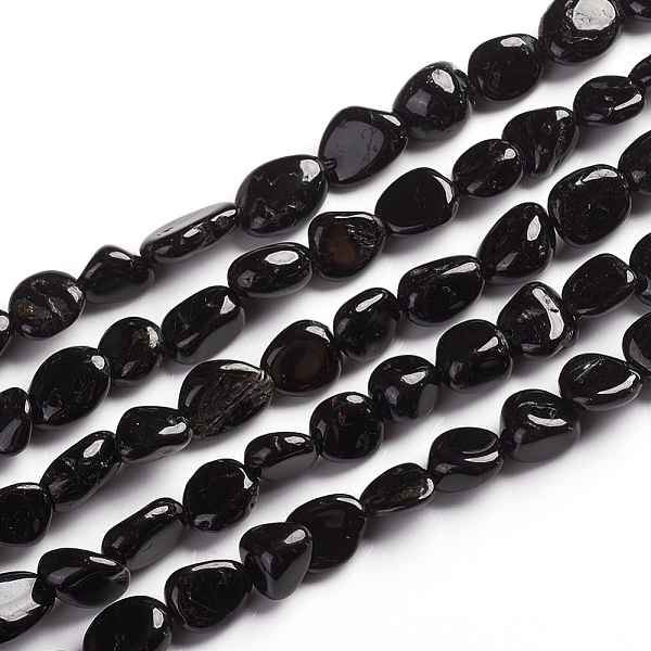

PandaHall Natural Black Tourmaline Beads Strands, Tumbled Stone, Nuggets, 6.5~9.5x5.5~7.5x3.5~5.5mm, Hole: 0.8mm, about 50pcs/Strand, 15.67...