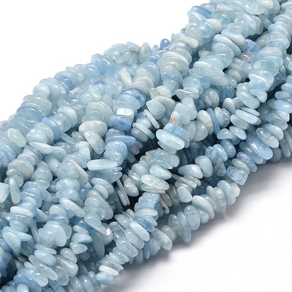 

PandaHall Natural Aquamarine Chip Beads Strands, 5~14x4~10mm, Hole: 1mm, about 15.5 inch~16.1 inch Aquamarine Chip