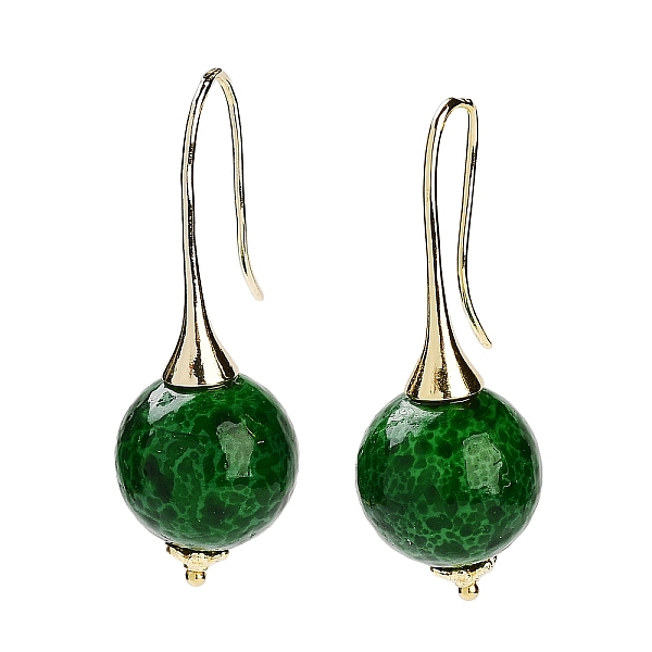 Boucles d'oreilles pendantes rondes au chalumeau
