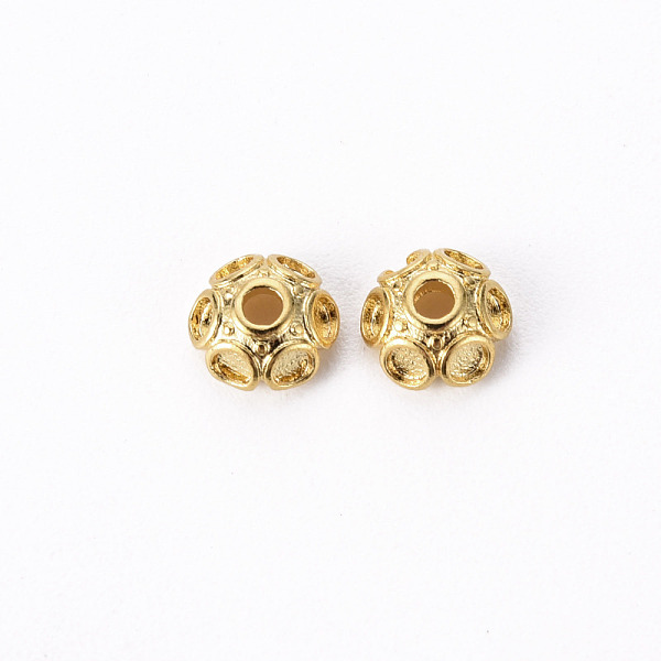 

PandaHall Brass Bead Caps, 6-Petal, Flower, Real 18K Gold Plated, 6x2.5mm, Hole: 1.4mm Brass