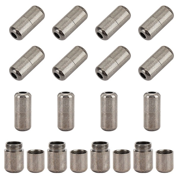 

PandaHall Brass Capsule Lace Lock Buckles, DIY Sneaker Kits Metal Shoelaces lock Accessories, Gunmetal, 18x8mm, Hole: 3mm, 30set/box Brass...