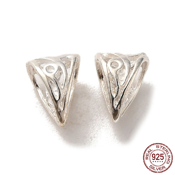 

PandaHall 925 Sterling Silver Snap on Bails, Silver, 7x5x5mm, Hole: 6x3.5mm Sterling Silver