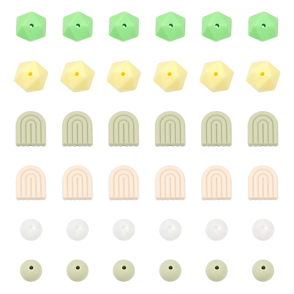

PandaHall CHGCRAFT 6 Style Food Grade Eco-Friendly Silicone Beads, Chewing Beads For Teethers, DIY Nursing Necklaces Making, Round & Rainbow..., Multicolor