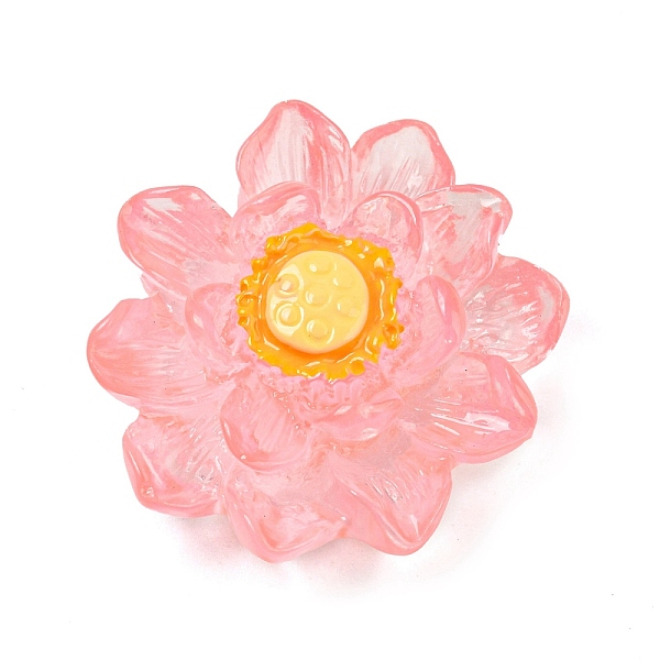 

PandaHall Luminous Transparent Resin Decoden Cabochons, Glow in the Dark Lotus Flower, for Jewelry Making, Pink, 22.5~23x9.5mm Resin Flower...