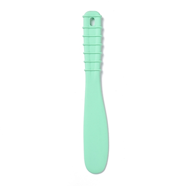 

PandaHall Silicone Spatula, Reusable Resin Craft Tool, Aquamarine, 21.3x3.15x0.8cm Silicone Green