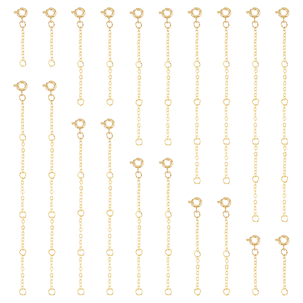 20Pcs 5 Style Brass Cable Chain Extender