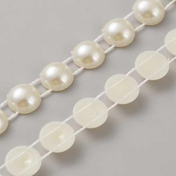 ABS Plastic Pearl Half Round Link Chains
