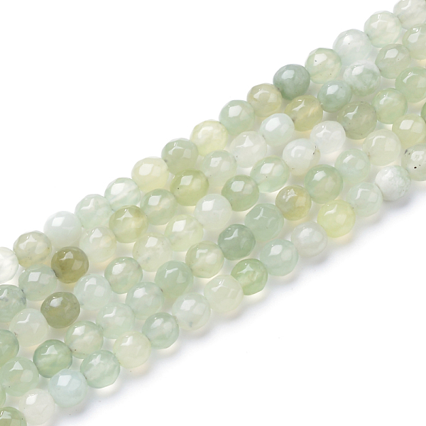 

PandaHall Natural New Jade Bead Strands, Faceted Round, 6mm, Hole: 1mm, about 70pcs/strand, 15.7 inch New Jade Round