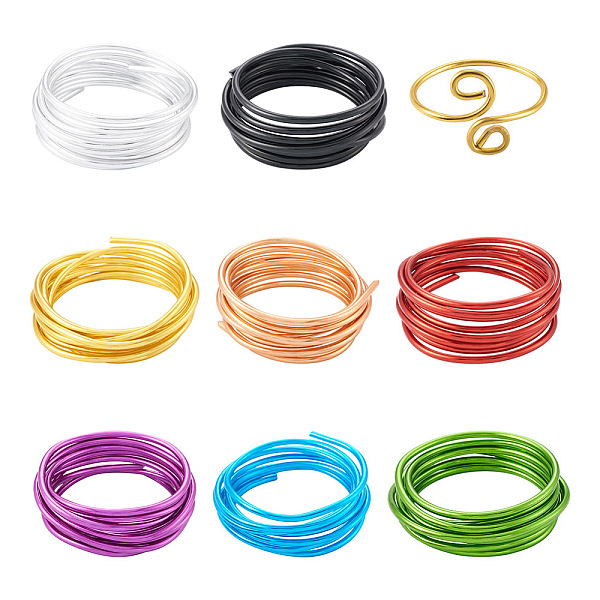 

PandaHall Fashewelry 8 Roll 8 Colors Round Aluminum Wire, Bendable Metal Craft Wire, for DIY Jewelry Craft Making, Mixed Color, 6 Gauge, 4mm..., Multicolor