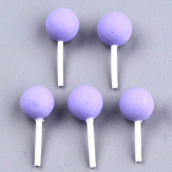 

PandaHall Handmade Polymer Clay 3D Lollipop Embellishments, for Party DIY Decorations, Lilac, 21~26x10.5mm Polymer Clay Food Purple