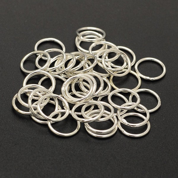 

PandaHall Brass Round Rings, Soldered Jump Rings, Closed Jump Rings, Cadmium Free & Lead Free, Silver Color Plated, 18 Gauge, 7x1mm, Inner...