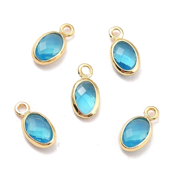 

PandaHall Eco-Friendly Brass with Glass Pendants, Long-Lasting Plated, Lead Free & Cadmium Free & Nickel Free, Oval, Real 18K Gold Plated...