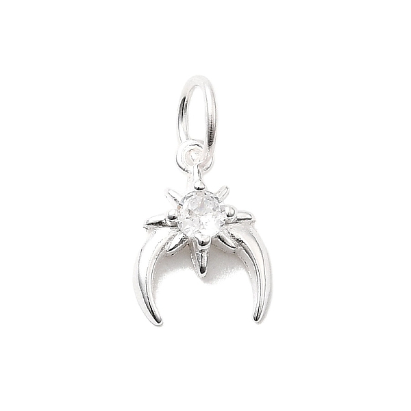 925 breloques en argent sterling pavées de zircons