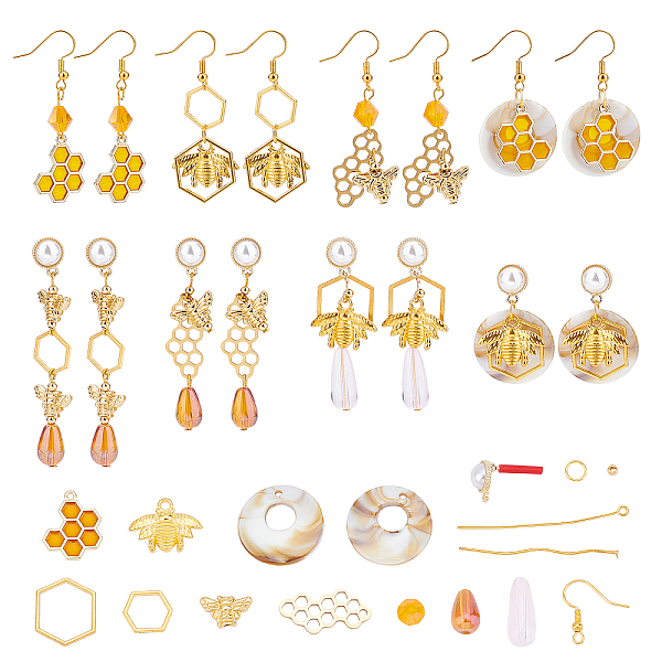 

PandaHall SUNNYCLUE DIY Dangle Earring Making Kits, Including 201 Stainless Steel Link, Alloy Pendants & Beads & Linking Rings & Stud...