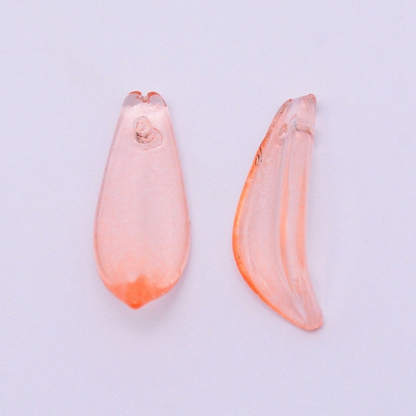 

PandaHall Handmade Lampwork Pendants, Chrysanthemum Petaline, Salmon, 20~22x8.5~9x5mm, Hole: 0.8~1mm Lampwork Petaline Red