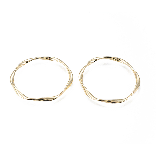 

PandaHall Alloy Linking Rings, for Jewelry Making, Twisted Ring, Golden, 39.5~42x2.5mm, Inner Diameter: 36~38mm Alloy Ring