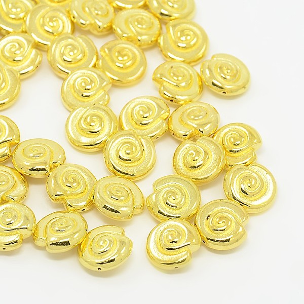 

PandaHall Tibetan Style Alloy Beads, Lead Free and Cadmium Free, Snail, Golden, 14x7mm, Hole: 1mm Alloy Others