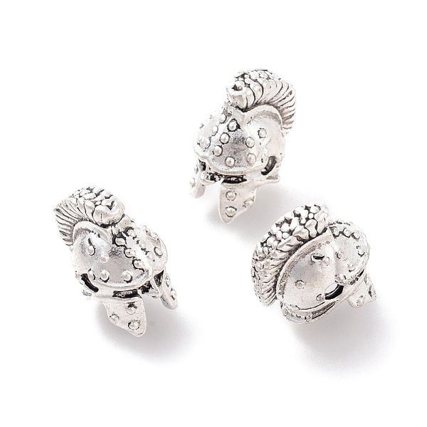 

PandaHall Tibetan Style Alloy Beads, Roman Gladiator Helmet, Antique Silver, 15x8.5x12mm, Hole: 2mm Alloy Others