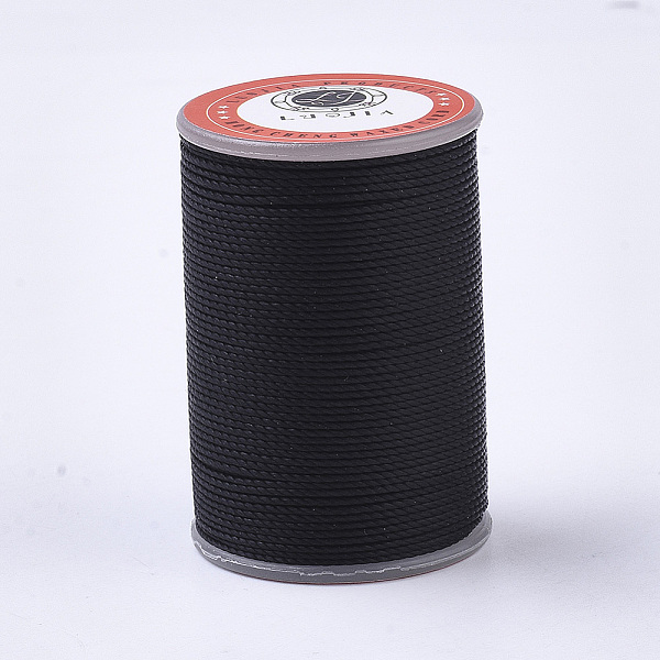 

PandaHall Waxed Polyester Cord, Micro Macrame Cord, Twisted Cord, Round, Black, 1mm, about 57.96~65.62 Yards(53~60m)/Roll Waxed Polyester...