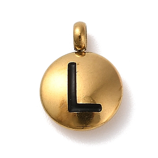 304 Stainless Steel Black Enamel Charms