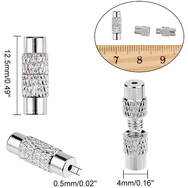 

PandaHall 50 Sets Brass Screw Clasps Column Barrel Screw Clasps for Bracelet Necklace Jewelry Making Findings Brass