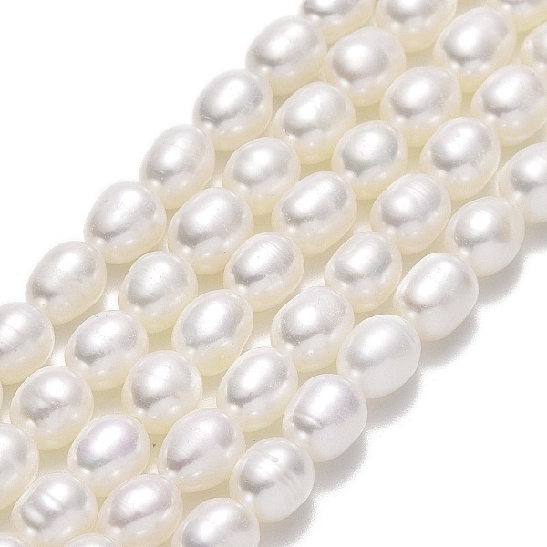 

PandaHall Natural Cultured Freshwater Pearl Beads Strands, Rice, Linen, 6.5~7.5x5~5.5mm, Hole: 0.6mm, about 53pcs/strand, 14.17''(36cm)..., Brown