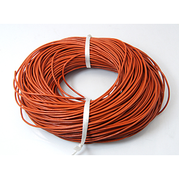 

PandaHall Cowhide Leather Cord, Leather Jewelry Cord, Jewelry DIY Making Material, Round, Dyed, Sandy Brown, 2mm Cowhide Round Brown