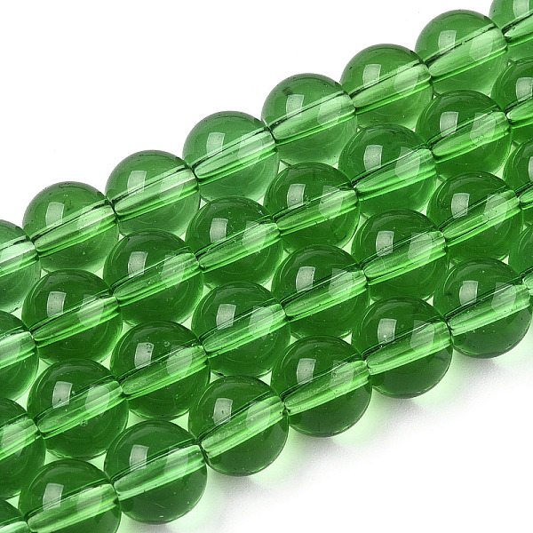 

PandaHall Transparent Glass Beads Strands, Round, Green, 8~8.5mm, Hole: 1.5mm, about 51~53pcs/strand, 14.96 inch~15.55 inch(38~39.7cm) Glass...
