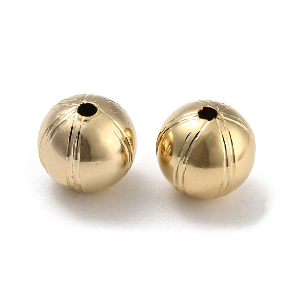 

PandaHall Rack Plating Eco-friendly Brass Beads, Cadmium Free & Lead Free, Round, Real 24K Gold Plated, 10mm, Hole: 1.5mm Brass Round