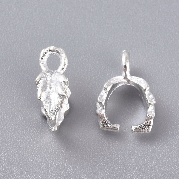 

PandaHall Alloy Ice Pick Pinch Bails, Silver Color Plated, 11x6x4mm Alloy