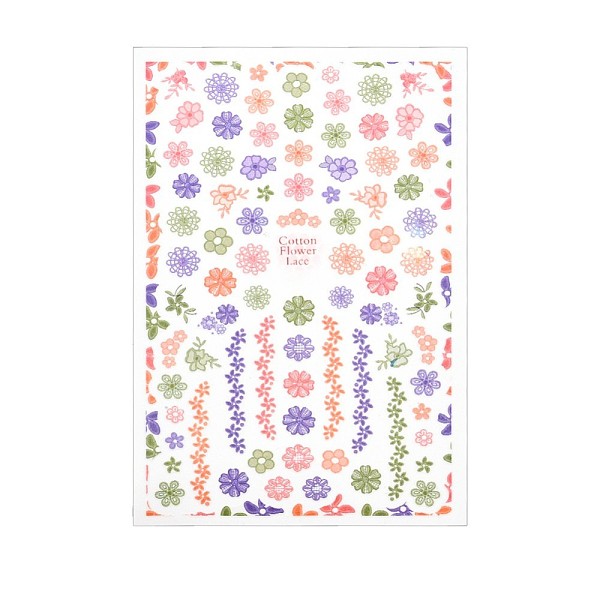 

PandaHall Nail Art Stickers Decals, DIY Nail Tips Decoration, Bisque, Flower Pattern, 122x72mm Paper Flower Orange
