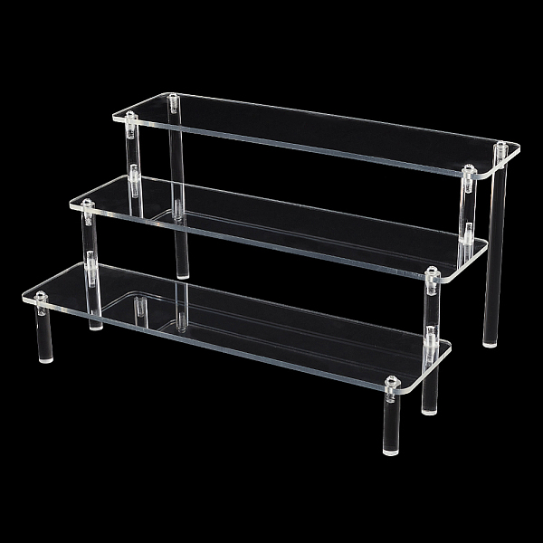 

PandaHall 3-Tier Assembled Transparent Acrylic Organizer Display Risers, for Action Figures, Cosmetic, Favor Goods Storage, Clear, Finish...
