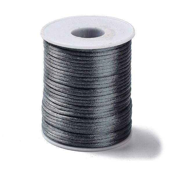 

PandaHall 45M Polyester Cord, Satin Rattail Cord, for DIY Chinese Knot Making, Slate Gray, 1.5mm, about 49.21 Yards(45m)/pc Polyester