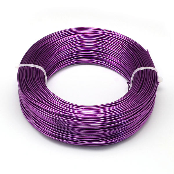 

PandaHall Round Aluminum Wire, Bendable Metal Craft Wire, for DIY Jewelry Craft Making, Dark Violet, 10 Gauge, 2.5mm, 35m/500g(114.8..., Purple