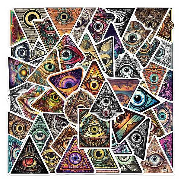 

PandaHall 50Pcs Religion PVC Self Adhesive Cartoon Stickers, Waterproof Eye of Providence Decals for Laptop, Bottle, Luggage Decor, Mixed..., Multicolor
