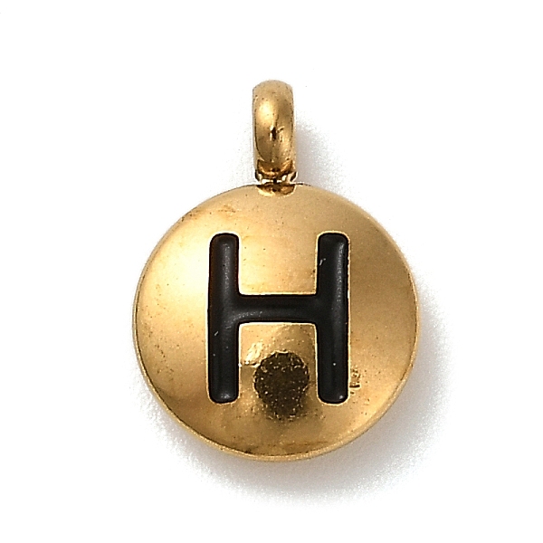 304 Stainless Steel Black Enamel Charms