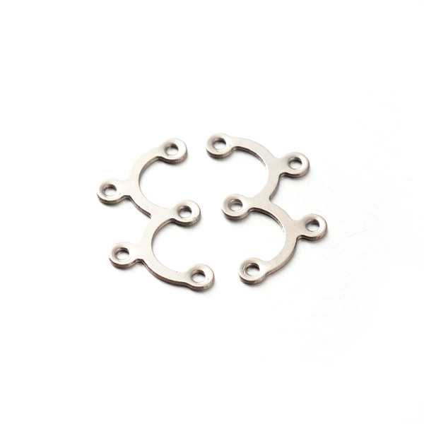 

PandaHall 2 to 3 201 Stainless Steel Chandelier Components Links, Stainless Steel Color, 9x18x0.5mm, Hole: 1mm 201 Stainless Steel Others