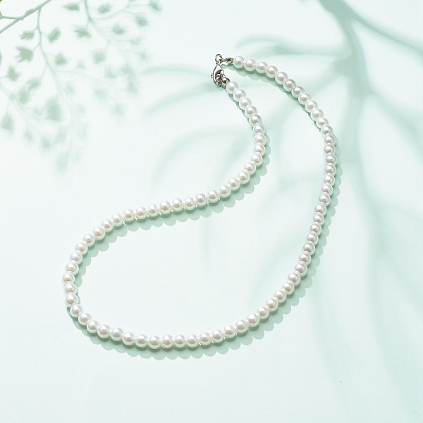 Runde Perlenkette Aus Glasperlen Für Frauen