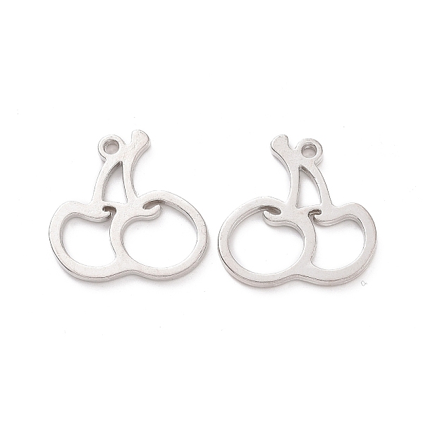 

PandaHall Alloy Pendant, Cherry Charm, Platinum, 20.8x20.8x1.9mm, Hole: 1.8mm Alloy Cherry