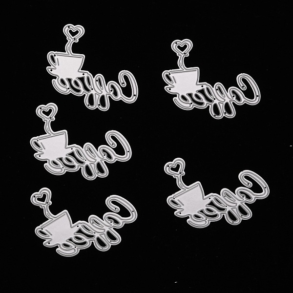 

PandaHall Caffe Carbon Steel Cutting Dies Stencils, for DIY Scrapbooking/Photo Album, Decorative Embossing DIY Paper Card, Matte Platinum...