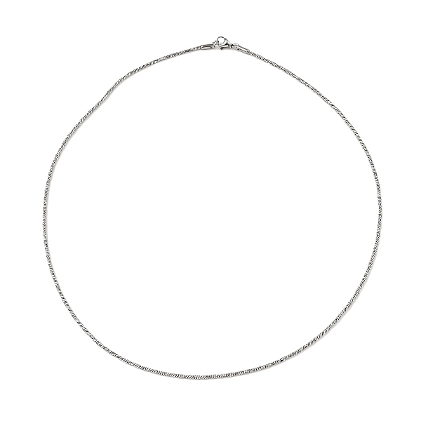 

PandaHall 10Pcs 304 Stainless Steel Diamond Cut Snake Chain Necklaces Set, Stainless Steel Color, 22.05 inch(56cm) 304 Stainless Steel