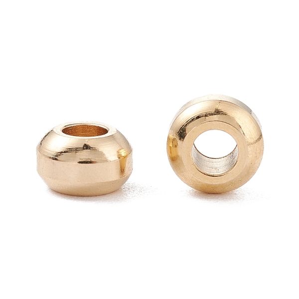 

PandaHall Brass Beads, Round Column, Real Platinum Plated, 5x3mm, Hole: 2mm Brass Round